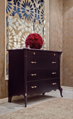 Comò con 4 cassetti credenza in legno mobile credenza comò viola
