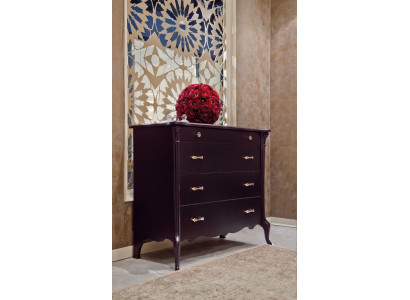 Comò con 4 cassetti credenza in legno mobile credenza comò viola
