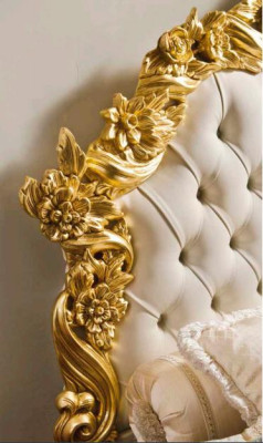 Letto imbottito design di lusso con letti matrimoniali da hotel camera da letto 180x200cm in legno massello.