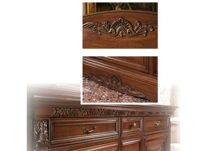 Credenza Buffet XXL Comò Credenze Armadio Barocco Rococò Consolle Scaffale Legno Massiccio