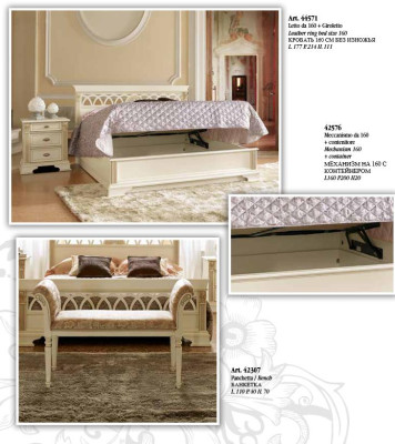 Design del letto Decorazione di lusso Letto dell'hotel Matrimoniale 180x200cm Camera da letto Matrimoniale