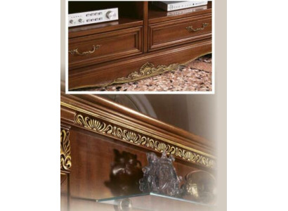 Arredamento per ufficio Studio del capo Set da 2 pezzi Scrivania + Armadietto portadocumenti Tavolo in legno massiccio