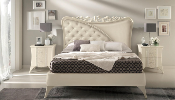 Camera da letto Letto Comodino Consolle Armadio Moderno Legno Set di lusso 6 pezzi.