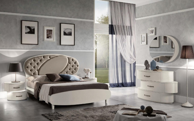 Set di biancheria da letto 7 pezzi. Comodino Comò Specchio Armadio