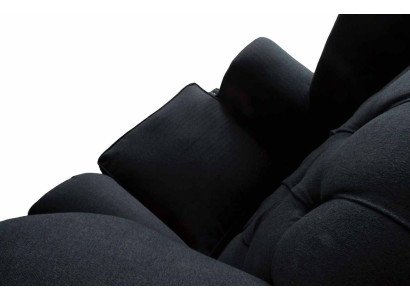 Chesterfield Tessuto Imbottito Divano Design Poltrona 1 Posto Poltrona con Schienale Alto