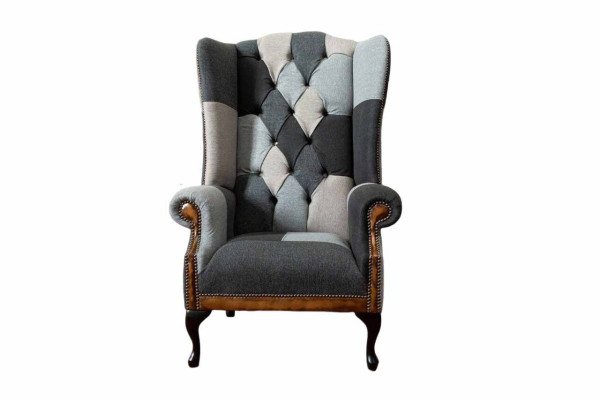 Chesterfield poltrona poltrona poltrona 1 posto divano divano tessile nuovo