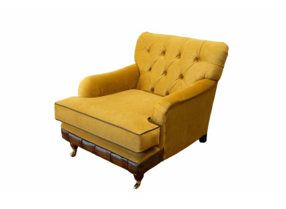 Poltrone divano 1 posto in tessuto da soggiorno, mobili di lusso in stile Chesterfield