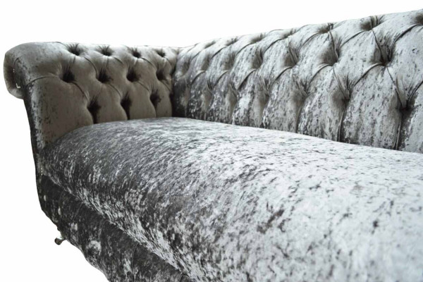 Divano Chesterfield design 2 posti grigio imbottito, divani nuovi.