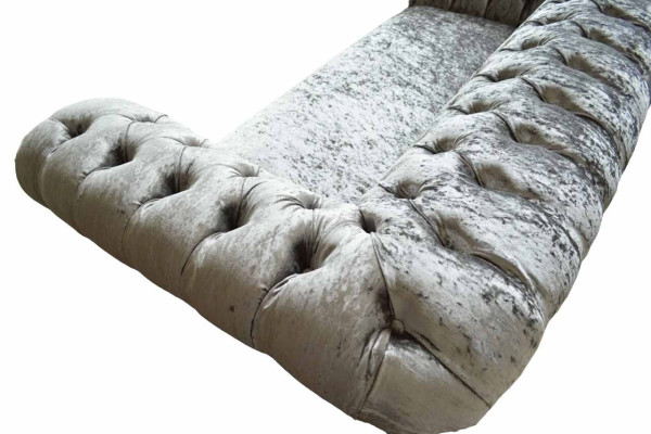 Divano Chesterfield design 2 posti grigio imbottito, divani nuovi.