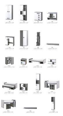 Comò armadio vetrina credenza salotto designer camera per ragazzi comodini