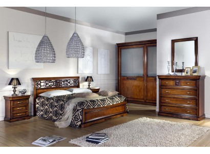 Camera da letto Letto Marrone Mobili di lusso Vaccari cav giovanni Letti in legno massello Nuovo