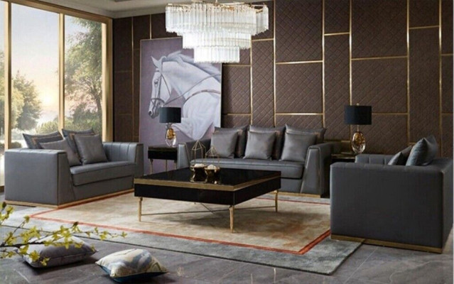 Divano componibile 3 pezzi Set Divani design Divani imbottiti in pelle Relax