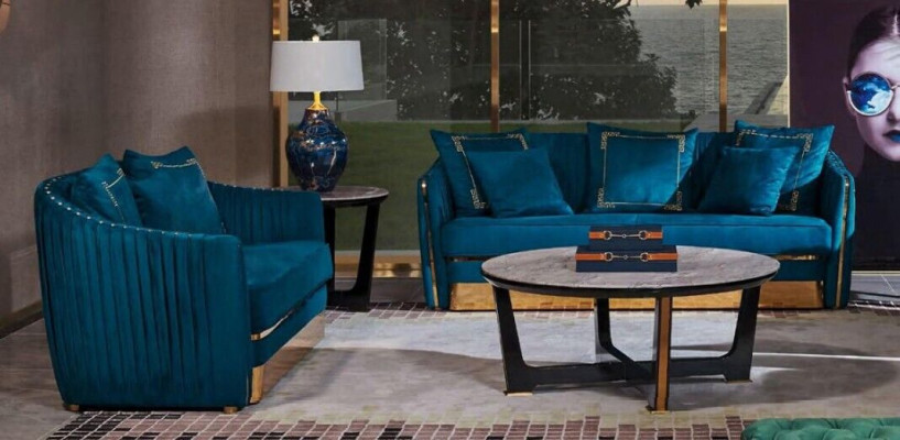 Set da divano 5 pezzi divano poltrona tavolino da caffè moderno divani in pelle divano