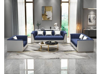 Set divano 3 2 1 posti design divani imbottiti in tessuto relax.