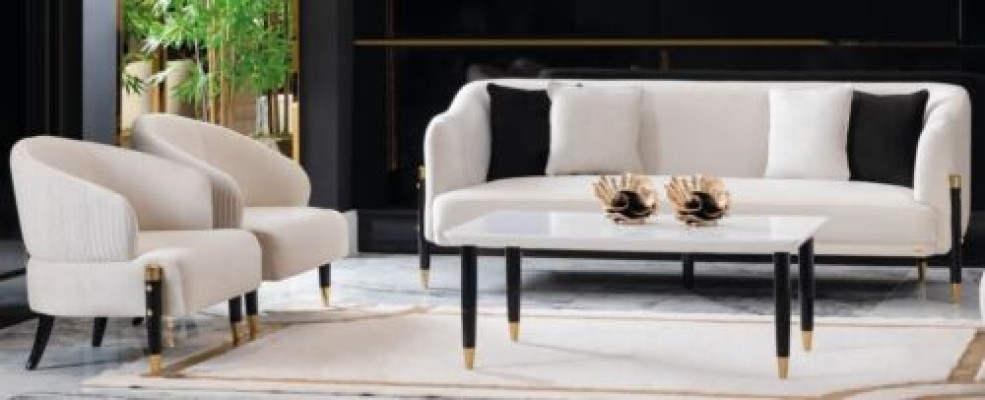 Divano 3 posti + 1 + 1 Set di design Nuovo divano imbottito.