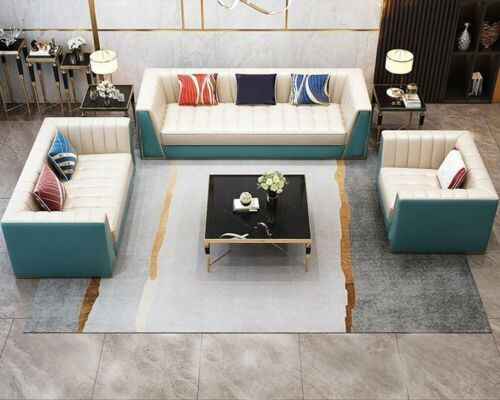 Acciaio inossidabile esclusivo design mobili 3 pezzi sgabello divano set di rivestimenti