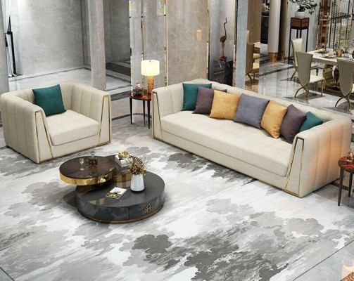 Acciaio inossidabile esclusivo design mobili 3 pezzi sgabello divano set di rivestimenti