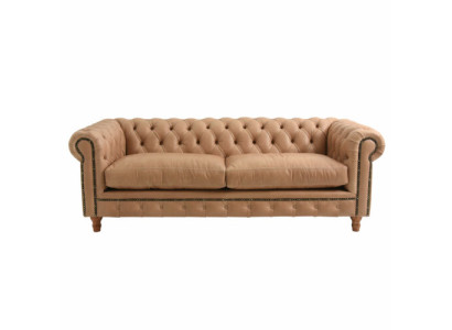 Design divano in pelle - divano Chesterfield imbottito a tre posti 220 cm