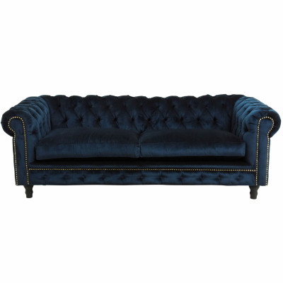 Design divano in pelle - divano Chesterfield imbottito a tre posti 220 cm