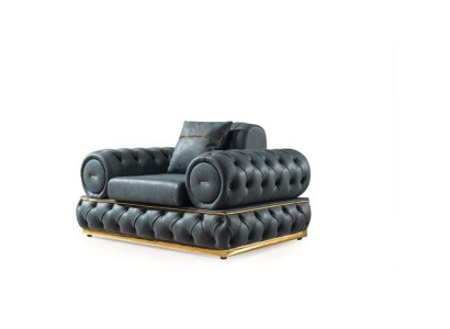 Poltrona Chesterfield Seduta Barocco Rococò Mobili Classici Soggiorno Imbottiti Nuovi