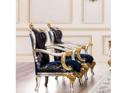 Poltrona poltrona ad ali di design divano divano stile barocco in tessuto