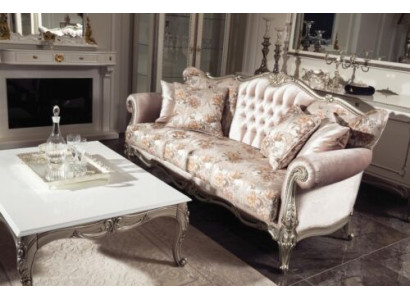 Divano rosa Imbottitura divano Divani 3 posti Tre posti Divano in tessuto Barocco Rococò