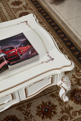 Tavolino Bianco Tavoli Soggiorno Design Classico Elegante Mobili