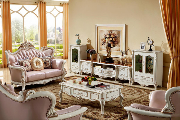 Tavolino Bianco Tavoli Soggiorno Design Classico Elegante Mobili