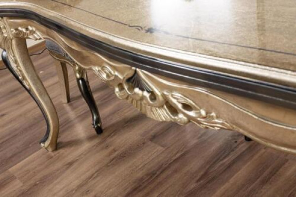 Tavolo da pranzo classico Tavolo Tavoli Barocco Tavoli da pranzo Tavolo in legno 208x108 cm.