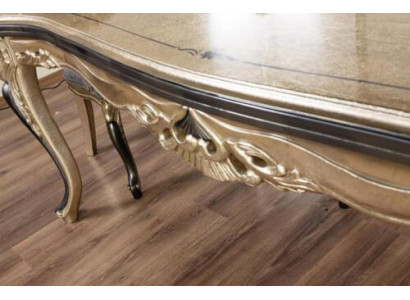 Tavolo da pranzo classico Tavolo Tavoli Barocco Tavoli da pranzo Tavolo in legno 208x108 cm.
