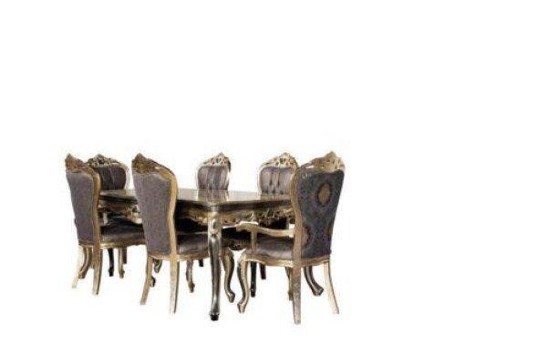 Tavolo da pranzo classico Tavolo Tavoli Barocco Tavoli da pranzo Tavolo in legno 208x108 cm.