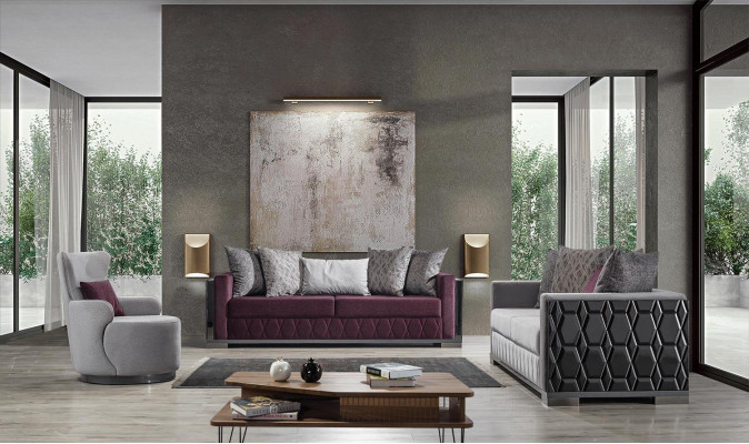 Set di divani moderni di lusso divano set divani poltrone 3+1 posti tessuto design