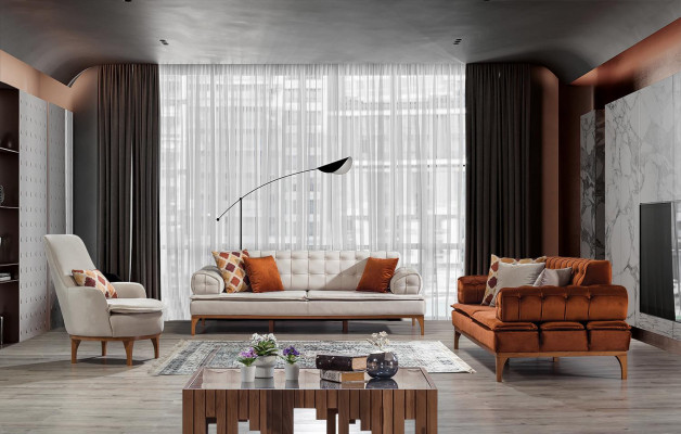 Poltrona 1 posto in tessuto lounge di lusso nuova Poltrona di design moderna nuova