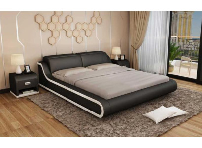 Design della camera da letto 180x200. Nuovi mobili di lusso moderni. Letti imbottiti.