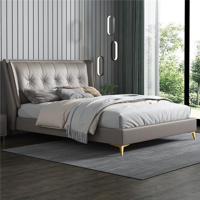 Letto Pelle Hotel Lusso Imbottiti Mobili Italiani Letto Designer Camera da Letto