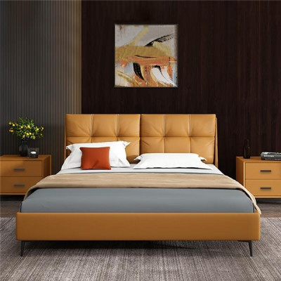 Letti Tessuto Pelle Hotel di Lusso Imbottiti Velluto Stoffa Designer Letto Camera da Letto