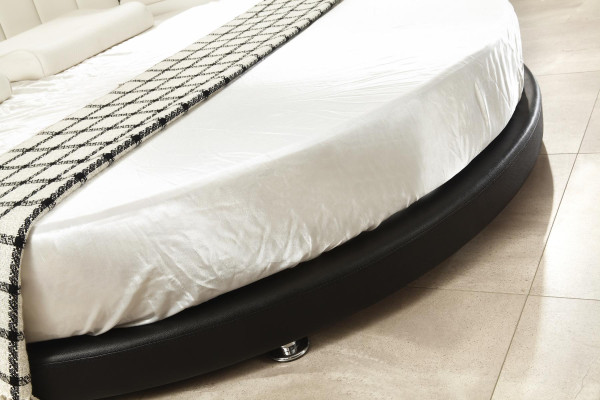 Rotonde letti mobili imbottiti letti camera da letto mobili letto in pelle LED