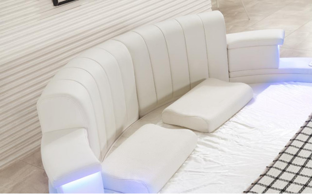 Letto rotondo Mobili Moderni di lusso Letti Struttura letto 200x200 Rotondo
