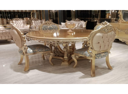 Tavolo da pranzo rotondo Tavolo da pranzo Tavoli da pranzo Tavolo Barocco Essenziale Mobili di lusso in legno