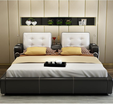 Sistema musicale per letto USB Letto Multifunzionale Mobili di lusso Camera da letto