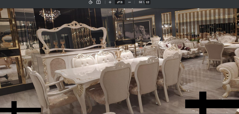 Tavoli Tavolo da pranzo Tavolo da pranzo Sala da pranzo Legno Tavolo Barocco Cibo di lusso Mobili Nuovo