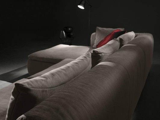 Divano angolare Imbottitura Divani Divano a L Forma Mobili Grigi Divani in Pelle