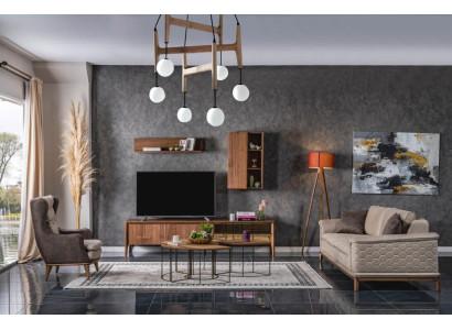 Lussuoso set di divani Set di divani Divani Poltrona 3+1 posti Tessuto Design moderno Nuovo