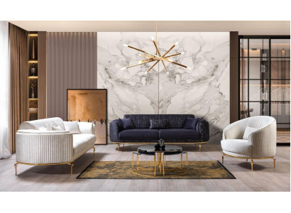 Set di divani 331 Seduta Moderne Divano Poltrona Divani Set di lusso 3 pezzi