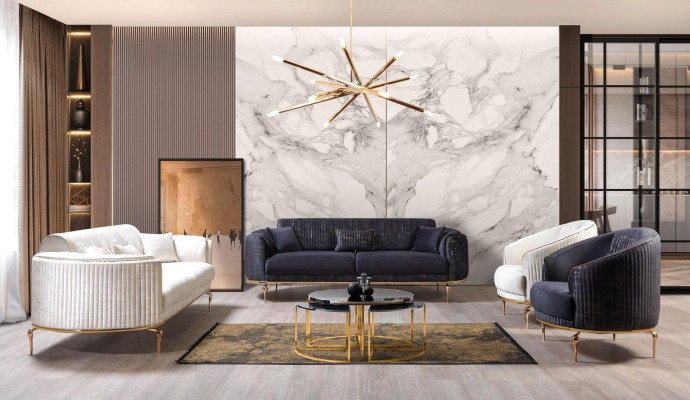 Divano componibile 3 posti 3311, divano poltrona, divani poltrone, set di sedute divano mobili