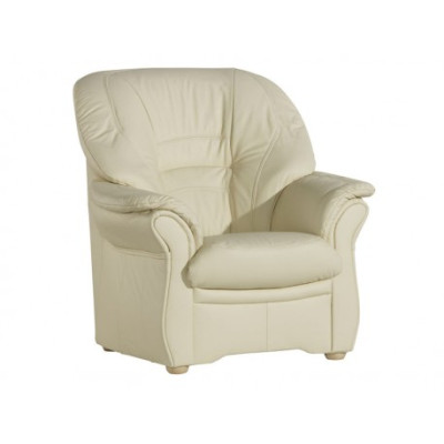 Classico set da soggiorno 3+2+1 in pelle pieno fiore per divano e poltrona.