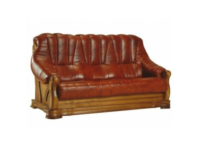 Stile antico Sofa in pelle Set divano 3+1+1 posti in pelle italiana