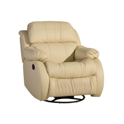 Poltrona Girevole Reale Beige Seduta Salotto Club Poltrona Singola Arredamento Imbottito Nuovo