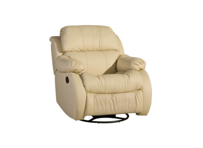 Poltrona Girevole Reale Beige Seduta Salotto Club Poltrona Singola Arredamento Imbottito Nuovo