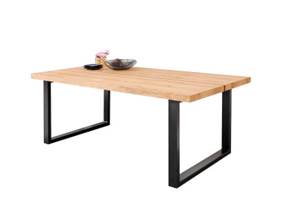 Gambe in metallo Tavolo Legno naturale Nuovo Classico Scorrimento Loft Ombra 180x90